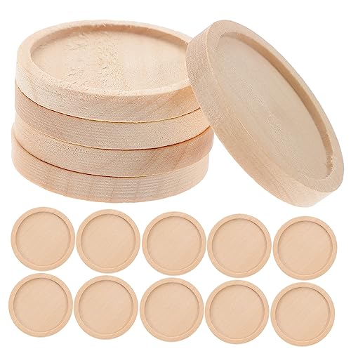 KALLORY 50 Stück Holzbodenhalterung Basen Runden Form Lünette Tablett Rund Groß Vintage-tablett Bausätze Schmucktablett Antiquität Für Tabletts Diy -schmuckzubehör Handwerk Hölzern Khaki KALLORY 50 Stück Holzbodenhalterung Basen Runden Form Lünette Tablett Rund Groß Vintage-tablett Bausätze Schmucktablett Antiquität Für Tabletts Diy -schmuckzubehör Handwerk Hölzern Khaki von KALLORY