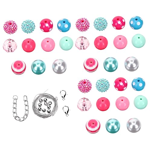 KALLORY 50 Stück Perlen Rocailles Schmuck Herstellung sortiert bastelzeug beads Geschenkidee kügelchen geschenkeidee armband DIY liefert DIY Girlande Perle Abstandsperle Plastik von KALLORY