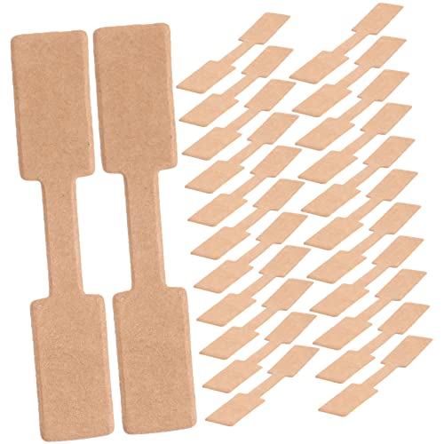 KALLORY 50 Stück Schmuckverpackungskarte Hochzeitszeremonie Schmuck Tags Preisaufkleber Hang -tags Tag-aufkleber Aufkleber-etiketten Aufkleber-tags Schlüssel Leere Aufkleber Papier Coffee von KALLORY
