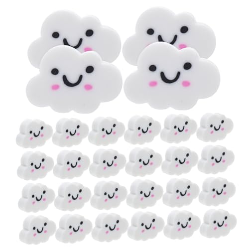 KALLORY 50 Stück Wolkenradierer Radiergummis Süße Mini-radierer Kindergäuer Mini-radierer Masse Fun Eraser Für Halloween Goodies Für Kinderpreise Weiß von KALLORY