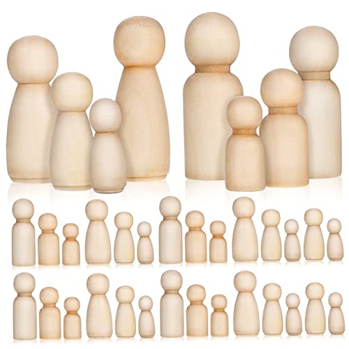 KALLORY 50 Stücke Holz Puppe Unfinished Dekorative Holz Peg Figuren KALLORY 50 Stücke Holz Puppe Unfinished Dekorative Holz Peg Figuren von KALLORY