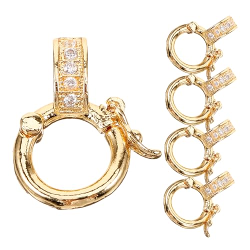 KALLORY 5Stücke Kleine Schmuckverschlüsse Empfindliche Konverterverschlüsse für Armbänder und DIY Schmuckherstellung Goldfarbene Verbindungselemente für Vielseitige Designs von KALLORY