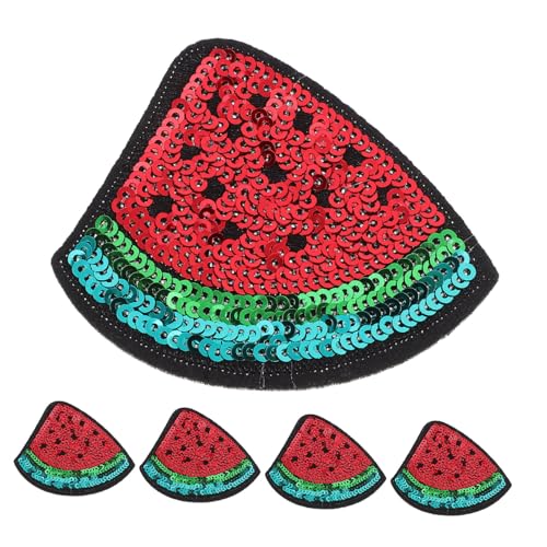 KALLORY 5Stücke Wassermelonen Aufnäher Gestickte Patches Zum Aufbügeln Oder Aufnähen Dekorative Applikationen Für DIY Kleidung Und Accessoires Rot KALLORY 5Stücke Wassermelonen Aufnäher Gestickte Patches Zum Aufbügeln Oder Aufnähen Dekorative Applikationen Für DIY Kleidung Und Accessoires Rot von KALLORY