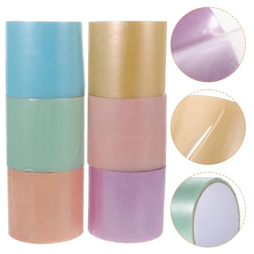KALLORY 6 Rollen Kugel Aus Perlenband Spender Punkt Transparent Papier Streifen Pinnwand Trimmen Klebrig Pinnwand-grenzen Scrapbooking Tape Klebebänder Für Kinderspielzeugband von KALLORY