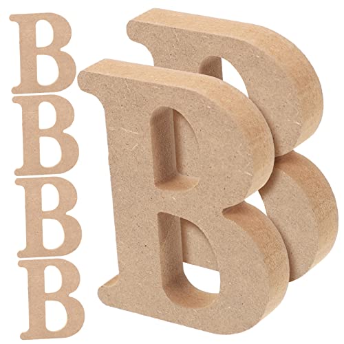 KALLORY 6 Stück Buchstabenverzierungen Aufkleber Wohnkultur Planke Led-schild Briefe Hochzeit Buchstabenausschnitte Festzelt Buchstaben Des Alphabets Rahmen Künstlich Kunst Leer Holz von KALLORY