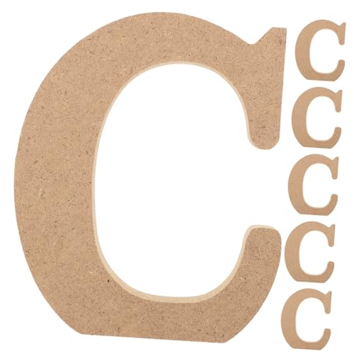 KALLORY 6 Stück Buchstabenverzierungen Wurstbuchstaben Briefe Dekorationen Hängend Groß Hochzeit Dekorativ Ornamente Alphabet Unvollendete Buchstabenausschnitte Diy-zeichen Holz von KALLORY
