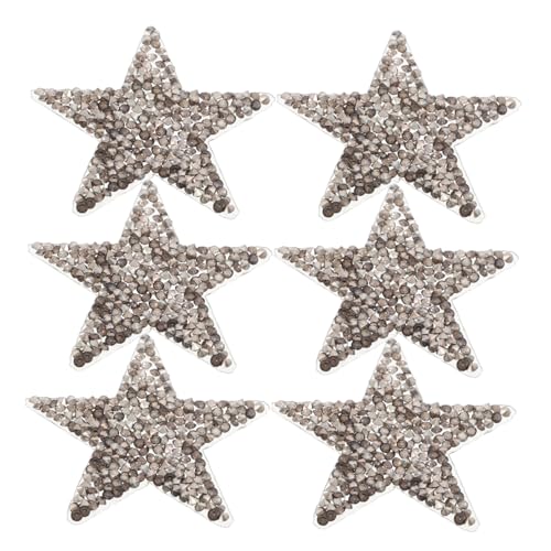KALLORY 6 Stück Strass-stern-aufbügler: Selbstklebende Glitzer-applikationen Für Die Diy-kleidungsreparatur – Kreative Dekoration Für Die Feiertage KALLORY 6 Stück Strass-stern-aufbügler: Selbstklebende Glitzer-applikationen Für Die Diy-kleidungsreparatur – Kreative Dekoration Für Die Feiertage von KALLORY