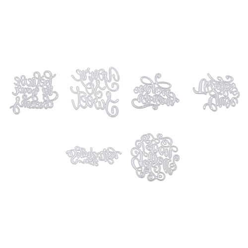 KALLORY 6 Stück schneidemesserform selber machen sterben Bastelstanzen für die Kartenherstellung Stanzformen für Scrapbooking dekorative Prägeschablone Kohlenstoffstahl schneiden stirbt von KALLORY