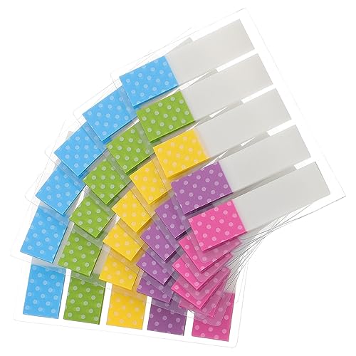 KALLORY 6er-packungen Index-label Klebrige Fahnen Fluoreszierend Notizen Farbige Etiketten Für Seitenmarkierungen Farbige Registerkarten Klebestreifen Transparente Pads Das Haustier von KALLORY