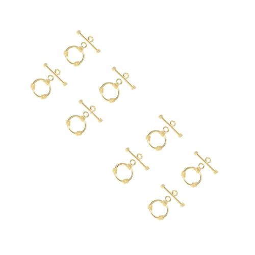 KALLORY 8 Sätze Kupfergold-geplante Schmuckbefestigungen Halskette Anhängerverschluss Schmuckverschlüsse Schmuckzubehör für die Schmuckherstellung Knebelverschluss selber machen Golden KALLORY 8 Sätze Kupfergold-geplante Schmuckbefestigungen Halskette Anhängerverschluss Schmuckverschlüsse Schmuckzubehör für die Schmuckherstellung Knebelverschluss selber machen Golden von KALLORY