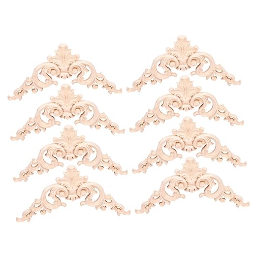 KALLORY 8 Stück Eckblume aus Massivholz schlagholz wohnungseinrichtung Spiegeldekoration bastel Holzecke retro Dekorationen aufkleber unlackierter Rahmen Möbel Ecke hölzern Beige KALLORY 8 Stück Eckblume aus Massivholz schlagholz wohnungseinrichtung Spiegeldekoration bastel Holzecke retro Dekorationen aufkleber unlackierter Rahmen Möbel Ecke hölzern Beige von KALLORY