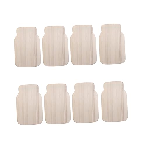 KALLORY 8 Stück dekorative Holzspäne Handwerk Schreibtisch Einmachglas Ausschnitt Holzornamente Holzausschnitte Bastelzubehör selber machen Anhänger aus Holz Holzscheibe für Zuhause von KALLORY