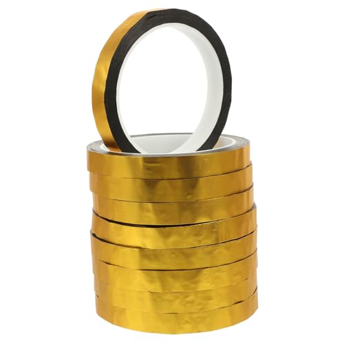 KALLORY 9 Rollen goldenes Band dekoratives Klebeband Dekorband für die Detaillierung der Akzentwand Dekorationsband Goldstreifen für die Wanddekoration das Haustier KALLORY 9 Rollen goldenes Band dekoratives Klebeband Dekorband für die Detaillierung der Akzentwand Dekorationsband Goldstreifen für die Wanddekoration das Haustier von KALLORY