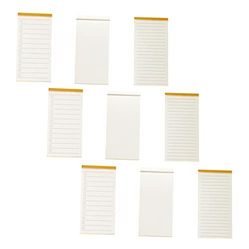 KALLORY 9 Stück Notizbuch Beachten Sie Pads Hausaufgabenplaner Planer zu tun überprüfen mehrere Notizblock für Arbeit Notizbilder Mini-Schreibblock To-Do List Notepad Memo -Pad Papier Weiß von KALLORY