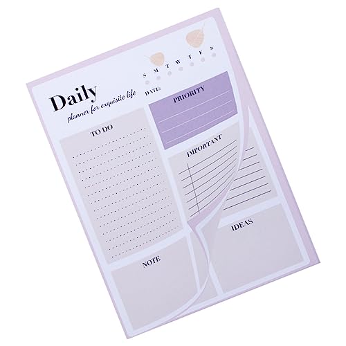 KALLORY Agenda-Buch Schulnotiz kompakter Schreibblock Tagesplaner-Notizbuch Schüler-Schreibblock Terminplaner Zu Täglicher Zeitplan Notizblock Planer täglich täglicher notizplaner Papier von KALLORY