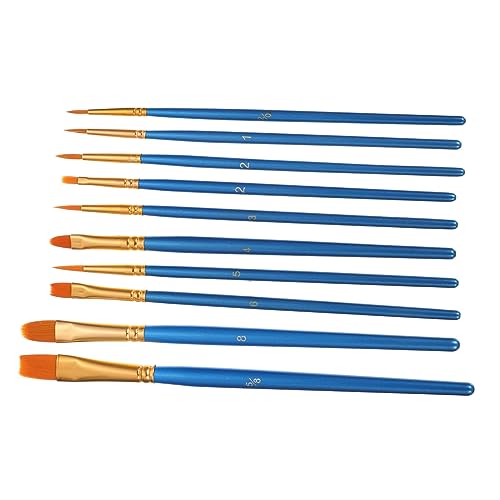 KALLORY Aquarellpinsel Set 10st Ölpinsel Aquarellpinsel Accessoires Für Kunststudenten Pinsel Für Kunstmalerei Farbpinsel Mehrzweckpinsel Malwerkzeug Malen Farbe Abschneiden Hauspinsel Hölzern Blue KALLORY Aquarellpinsel Set 10st Ölpinsel Aquarellpinsel Accessoires Für Kunststudenten Pinsel Für Kunstmalerei Farbpinsel Mehrzweckpinsel Malwerkzeug Malen Farbe Abschneiden Hauspinsel Hölzern Blue von KALLORY