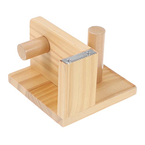 KALLORY Bandschneider Klebebandabroller aus Holz Klebeband-Organizer Bandhalter nachfüllbares Bandspender tragbarer Klebebandspender Klebebandrollenspender Packbandspender Desktop hölzern von KALLORY