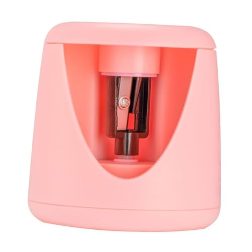 KALLORY Elektrischer Bleistiftspitzer Elektrisch Robuster Bleistiftspitzer Automatischer Bleistiftschärfer Anspitzer Bleistiftschärfer Elektrisch Handspitzer Abs Rosa von KALLORY