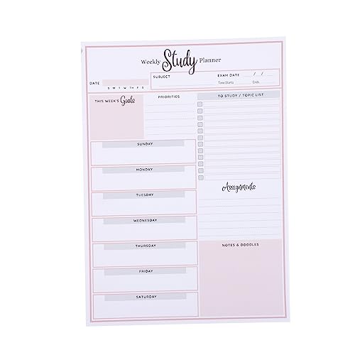 KALLORY Notizbuch Schulbriefpapier Planer Memo -Pad Buch planen a5 Wochennotizblock wöchentliche Planungsnotiz des Lehrers Wochenplan Notizblock Notepad abreißen Rosa KALLORY Notizbuch Schulbriefpapier Planer Memo -Pad Buch planen a5 Wochennotizblock wöchentliche Planungsnotiz des Lehrers Wochenplan Notizblock Notepad abreißen Rosa von KALLORY