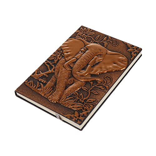 KALLORY Retro-notizbuch Geprägtes Tagebuch Notizblock Notizbuch-hardcover Notizbücher Schreiben Schüler Notizblöcke Reisejournal Tagebücher Für Studenten Schulnotiz Kaffee von KALLORY