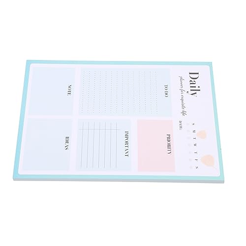 KALLORY Tagesplaner Täglich Schreibtisch Notizblock To-do List Notepad Wochenplaner-notizblock Zum Abreißen Unterlage Zerreißbarer Notizblock Aus Undatiert Doppeltes Offsetpapier Grün von KALLORY