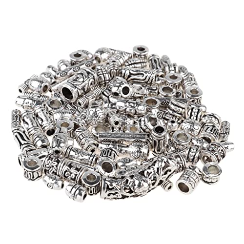 KALLORY Tibetische Silberperlen Reiz Perlen für Schmuckhersteller schmelzende Perlen Mini klein Materialien Handwerk Schmuckperle Schmuck aus Blumenperlen Handgefertigte Schmuckstücke von KALLORY
