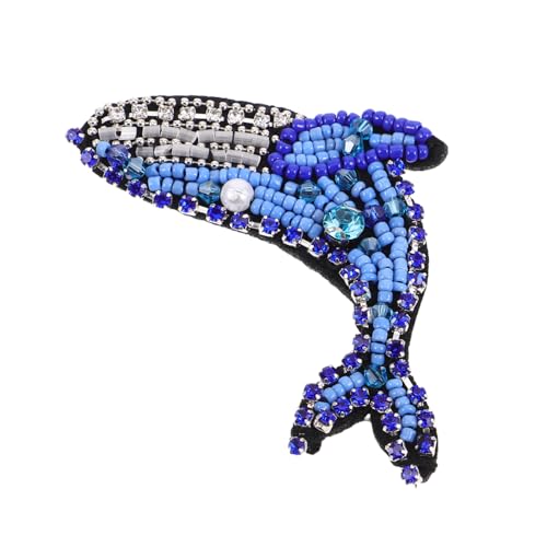 KALLORY Wal DIY Perlen Patch für Pullover Stoff Applikation mit Strass und Perlen für Kleidungsdekoration für Westen und Einzigartige Accessoires KALLORY Wal DIY Perlen Patch für Pullover Stoff Applikation mit Strass und Perlen für Kleidungsdekoration für Westen und Einzigartige Accessoires von KALLORY