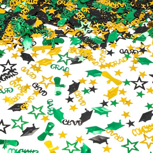 Grünes und schwarzes Abschlusskonfetti 2025, 1000 Stück, Grad Konfetti, Klasse 2025, Party-Tischdekoration für Abschlussfeier 2025 Grünes und schwarzes Abschlusskonfetti 2025, 1000 Stück, Grad Konfetti, Klasse 2025, Party-Tischdekoration für Abschlussfeier 2025 von KALOR