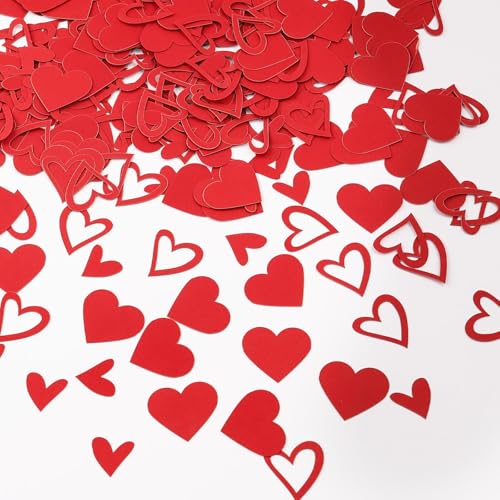 Papierkonfetti mit roten Herzen, für Valentinstag, Hochzeit, Babyparty, Geburtstag, Party, Tischdekoration, 200 Stück Papierkonfetti mit roten Herzen, für Valentinstag, Hochzeit, Babyparty, Geburtstag, Party, Tischdekoration, 200 Stück von KALOR