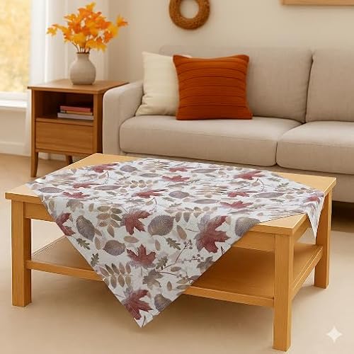 KAMACA Herbstliche Tischdecke 85x85 cm quadratisch hochwertige Tischwäsche mit Blätter pflegeleicht, strapazierfähig, maschinenwaschbar dekorative Herbst-Tischdeko (Herbstblätter) von KAMACA