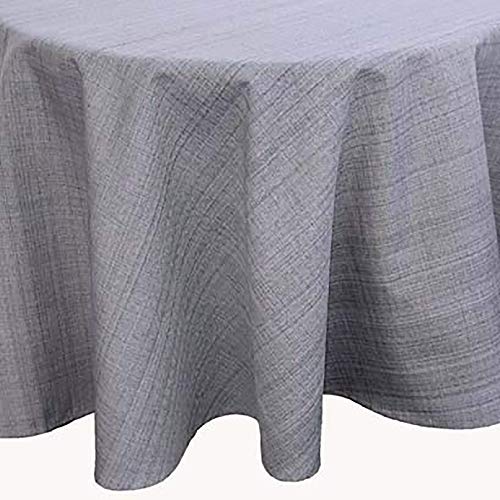 KAMACA Outdoor Tischdecke Gartentischdecke Garden - die perfekte Textile Decke für drinnen und draußen fleckabweisend witterungsbeständig knitterfrei (grau - meliert, Tischdecke 145 cm rund) von KAMACA