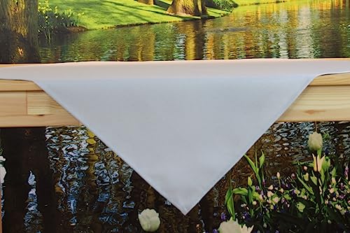KAMACA Tischdecke für innen und außen Gartentischdecke Moderne Textile Decke für das ganze Jahr schmutzabweisend knitterfrei unifarben (hellgrau, Tischdecke 85x85 cm) von KAMACA