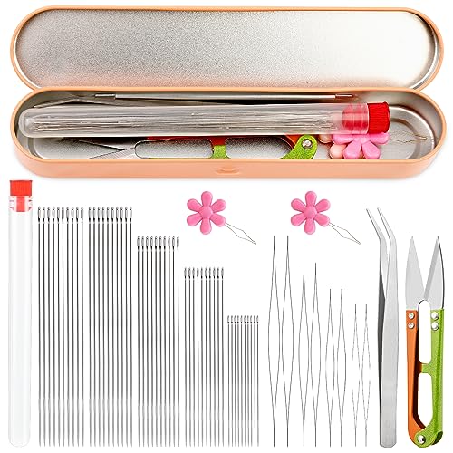 KAMAIKA 58-teilige Perlennadel-Set, Garnschere, Pinzette, Gewindegerät, Nadelflasche, verwendet für DIY Handwerk und Schmuckproduktion KAMAIKA 58-teilige Perlennadel-Set, Garnschere, Pinzette, Gewindegerät, Nadelflasche, verwendet für DIY Handwerk und Schmuckproduktion von KAMAIKA