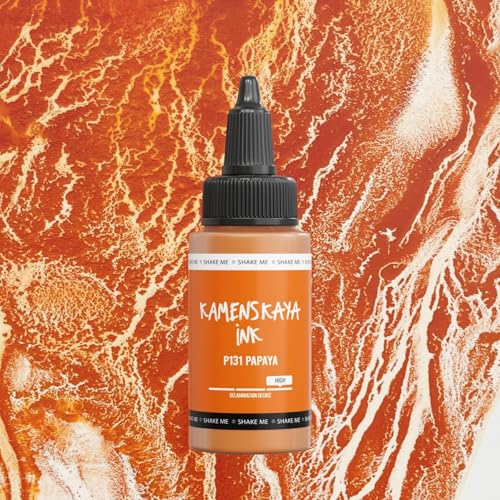 KAMENSKAYA Delaminierende Alkoholtinte - Selbstspaltende Alcohol Ink P-131 'Papaya'- 1 fl oz (30 ml) von KAMENSKAYA
