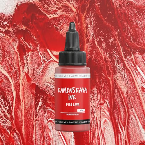 KAMENSKAYA Delaminierende Alkoholtinte - Selbstspaltende Alcohol Ink P-134 'Lava'- 1 fl oz (30 ml) von KAMENSKAYA