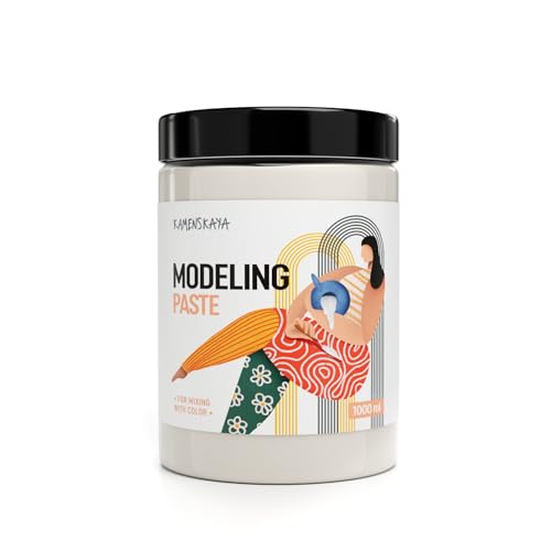 KAMENSKAYA Strukturpaste 1,6 kg (1 Liter) - Modellierpaste für Acrylmalerei - Professionelle Texture Paste von KAMENSKAYA