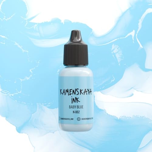 KAMENSKAYA alcohol inks, nude' line: pastel alcohol ink N-002 'Baby blue', 0.51 fl oz (15 ml) von KAMENSKAYA