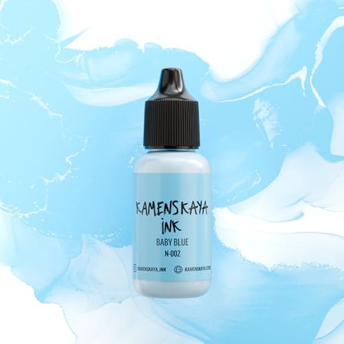 KAMENSKAYA alcohol inks, nude' line: pastel alcohol ink N-002 'Baby blue', 0.51 fl oz (15 ml) von KAMENSKAYA