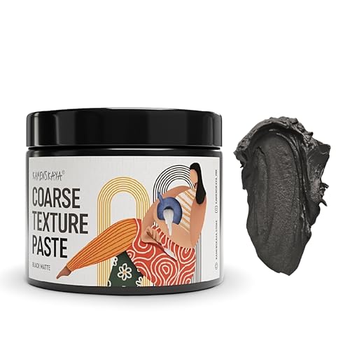 Kamenskaya Strukturpaste Grob - Schwarze Modellierpaste - 500 ml (870 g) von KAMENSKAYA