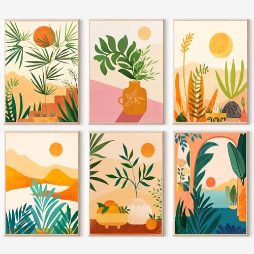 KAMIERFA 6-teiliges Set Malen nach Zahlen für Erwachsene DIY Selbermachen Handgemaltes Ölgemälde-Set Mini Paint by Numbers Ohne Rahmen Orange Landschaft 20x30cm KAMIERFA 6-teiliges Set Malen nach Zahlen für Erwachsene DIY Selbermachen Handgemaltes Ölgemälde-Set Mini Paint by Numbers Ohne Rahmen Orange Landschaft 20x30cm von KAMIERFA