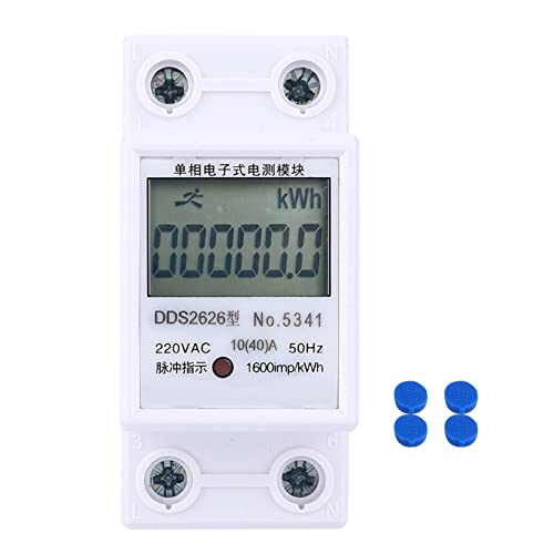 DDS2626 2P einphasiger LCD-Anzeige Elektronische Energie zähler DWH Stromzähler KWH Leistungs messer 10(40) A (Backlit display) von KANASI