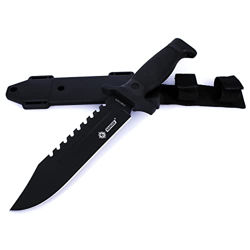 KANDAR N.506 Feststehende Messer Jagdmesser mit Scheide Outdoor-Messer Multifunktionsmesser Campingmesser Touristenmesser mit feststehender Klinge von KANDAR