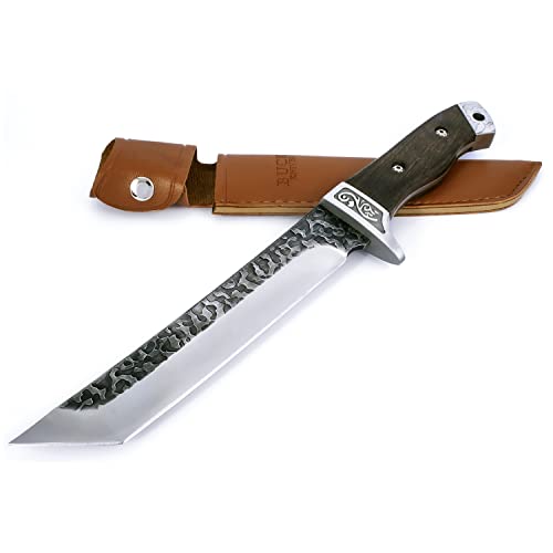 KANDAR N.546 Feststehende Messer Jagdmesser mit Scheide Outdoor-Messer Multifunktionsmesser Campingmesser Touristenmesser mit feststehender Klinge von KANDAR