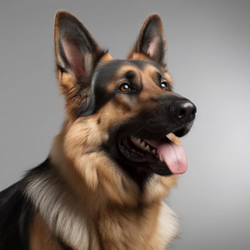 KANGBAWA Malen Nach Zahlen Erwachsene Lächelnder Deutscher Schäferhund (3) DIY Handgemalt Ölgemälde Kit für Anfänger und Erwachsene Mit 3-Pinseln und Acrylfarbe, Ohne Rahmen 40X50CM von KANGBAWA