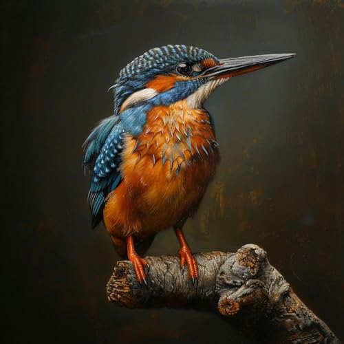 KANGBAWA Malen nach Zahlen für Erwachsene Eisvogel Bunter Vogel (19) DIY digitales Ölgemälde-Set auf Leinwand mit Pinseln und Acrylpigment Artwork für Heimdekoration 40 x 50 cm von KANGBAWA