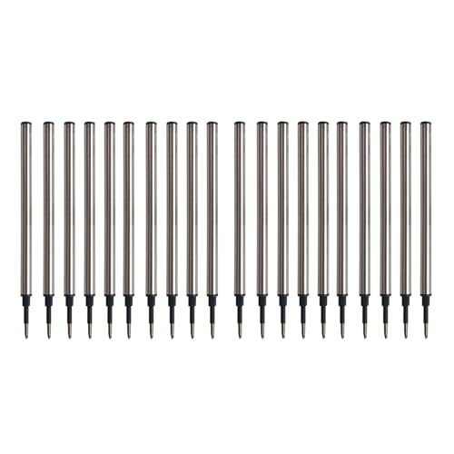 KANGQL Kugelschreiberminen, 1/5/20 Stück, Universal-Ersatzminen aus Edelstahl, 0,5 mm Spitze, schnell trocknend, glatt zu schreiben, für Kugelschreiber, Gelschreiber, 20 Stäbchen KANGQL Kugelschreiberminen, 1/5/20 Stück, Universal-Ersatzminen aus Edelstahl, 0,5 mm Spitze, schnell trocknend, glatt zu schreiben, für Kugelschreiber, Gelschreiber, 20 Stäbchen von KANGQL
