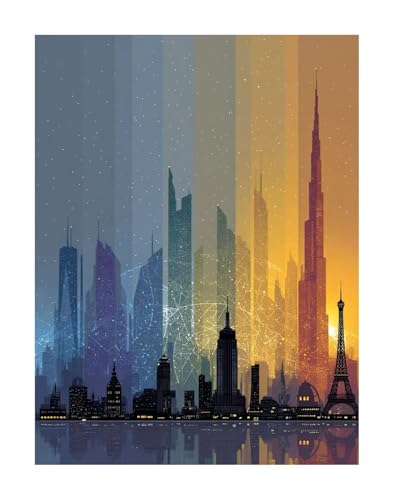 5D DIY Diamond Painting Set - Stadt Diamant Painting Kinder, Abstrakt Full Drill Bastelset für Erwachsene, Diamant Kunst Bilder Mosaic Stickerei für Home Wand Dekor 40x50cm KSWF127 5D DIY Diamond Painting Set - Stadt Diamant Painting Kinder, Abstrakt Full Drill Bastelset für Erwachsene, Diamant Kunst Bilder Mosaic Stickerei für Home Wand Dekor 40x50cm KSWF127 von KANGSONGWENJIAJU