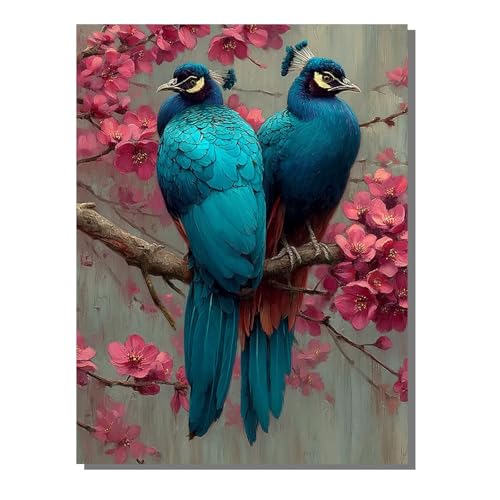 Blume Malen Nach Zahlen Erwachsene, Tier Paint by Numbers Adult Anfänger Kreativ Set für, Heimwerk Malen Nach Zahlen Kinder, Pinsel und Acrylfarbe Als für Deko Wohnzimmer 60 x 80 cm KSWWK458 von KANGSONGWENJIAJU