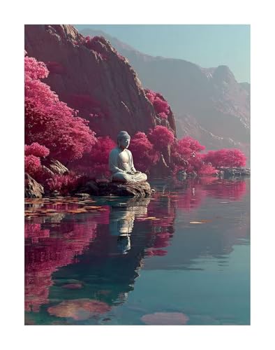 Diamond Painting Kinder Zen 5D Diamond Painting Landschaft Bilder DIY Full drill Crystal Strass Stickerei Mosaic Diamant Malerei Bastelset Geeignet Geschenk und Wanddeko 80x100 cm KSWF126 von KANGSONGWENJIAJU