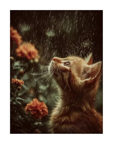 Diamond Painting Tier Diamond Painting Erwachsene Groß XXL 30x40 cm Katze Full drill Daiment Malerei Erwachsene, 5D Diamant Art Mosaic Stickerei Bastelset Geschenk für Home Decor KSWF109 von KANGSONGWENJIAJU
